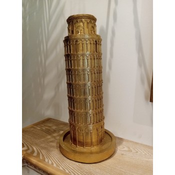 تحفة برج بيزا المائل خشب مذهب فن أبداعي راقي L7043