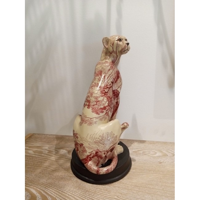 تحفة نمر خشب مثالي لديكور المنزل L7015