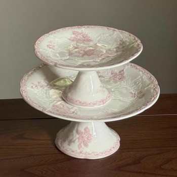 صحن سيراميك بقاعده بتصميم أوربي متوفلا الحجمين 7228