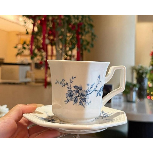 كوب شاي وصحن سراميك فاخر على الطراز الاروبي 7161 كوب شاي وصحن سراميك فاخر على الطراز الاروبي 7161