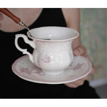 كوب شاي وصحن سيراميك على نمط الاوربي 7224 كوب شاي وصحن سيراميك على نمط الاوربي 7224