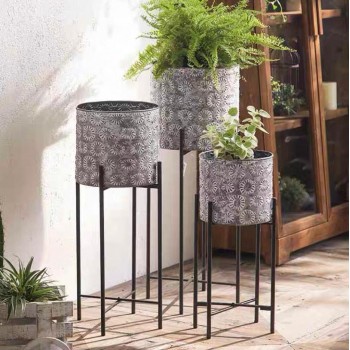 طقم مركن نباتات معدن على الطراز الاروبي 3 احجام 8087 طقم مركن نباتات معدن على الطراز الاروبي 3 احجام 8087