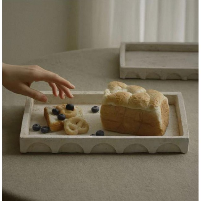 صينيةرخامية أنيقه بتصميم أوربي مثالي لديكور المنزل متوفر الحجمين 7593