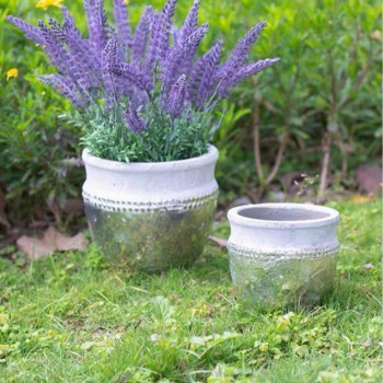 طقم فازة فخارية بتصميم مودرن 2قطعه 7520 طقم فازة فخارية بتصميم مودرن 2قطعه 7520