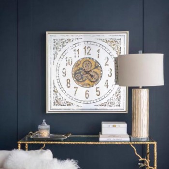 ساعة مرايا زجاجية بتصميم تروس مكانيكية نمط أوربي مثالي لديكور المنزل 7753 ساعة مرايا زجاجية بتصميم تروس مكانيكية نمط أوربي مثالي لديكور المنزل 7753