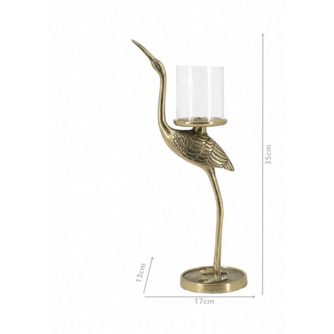 شمعدان معدن مودرن بتصميم طيور أنيقه لديكور المنزل متوفر الحجمين 7493