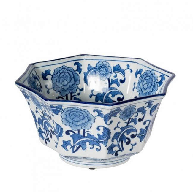 إناء سيرميك بالزخارف الزرقاء الجميله 7513 إناء سيرميك بالزخارف الزرقاء الجميله 7513