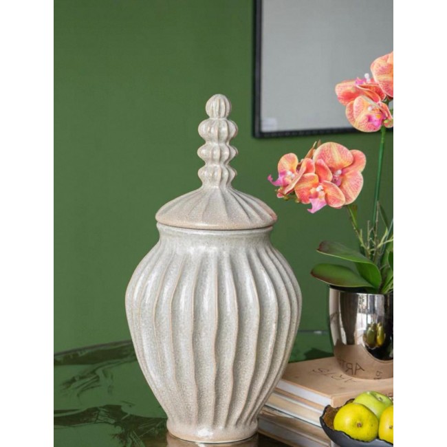 فازة سيراميك بستايل روماني جميل متوفر الحجمين  7451