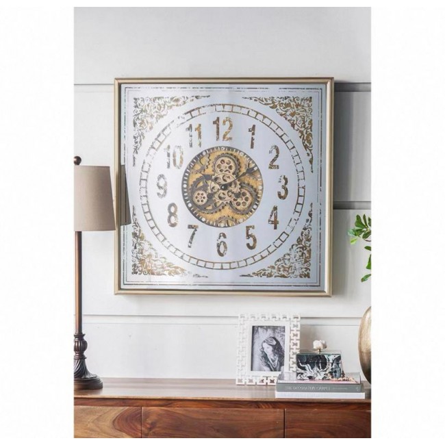 ساعة مرايا زجاجية بتصميم تروس مكانيكية نمط أوربي مثالي لديكور المنزل 7753 ساعة مرايا زجاجية بتصميم تروس مكانيكية نمط أوربي مثالي لديكور المنزل 7753