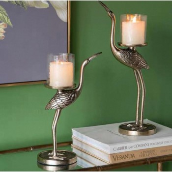 شمعدان معدن مودرن بتصميم طيور أنيقه لديكور المنزل متوفر الحجمين 7493 شمعدان معدن مودرن بتصميم طيور أنيقه لديكور المنزل متوفر الحجمين 7493