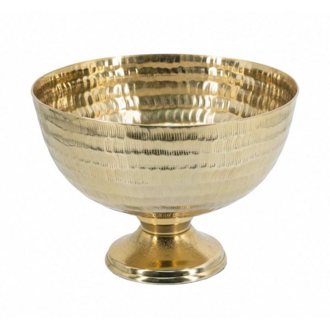 صحن تقديم بقاعده معدن منقش بتصميم رماني أنيق متوفر الحجمين 7630