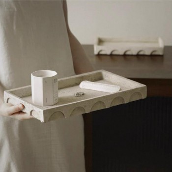 صينيةرخامية أنيقه بتصميم أوربي مثالي لديكور المنزل متوفر الحجمين 7593