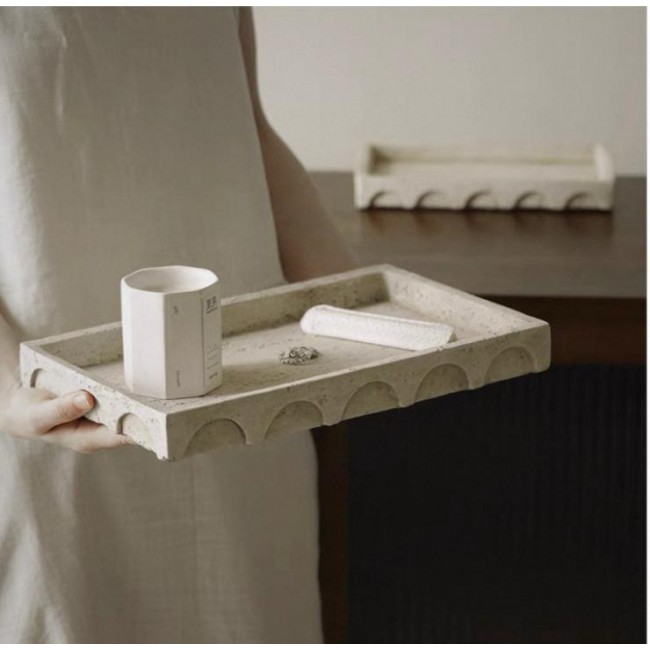 صينيةرخامية أنيقه بتصميم أوربي مثالي لديكور المنزل متوفر الحجمين 7593