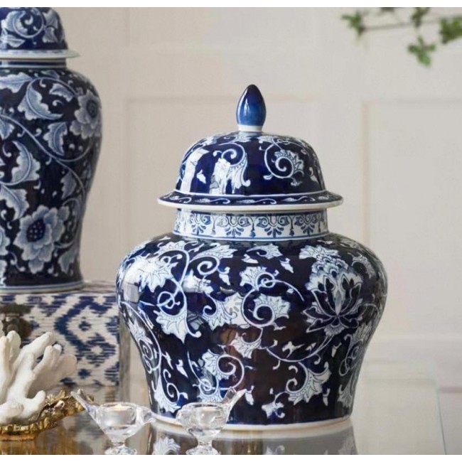 فازة سيراميك بنقوش جميلة مثالي لديكور المنزل 7511