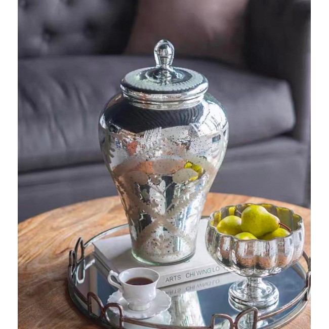 فازة سيراميك بستايل أنيق باللون الفضي مثالي لديكور المنزل 7541 فازة سيراميك بستايل أنيق باللون الفضي مثالي لديكور المنزل 7541