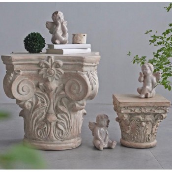 طاوله جانبيه بتصميم تاج عمود روماني متوفر الحجمين 7565 طاوله جانبيه بتصميم تاج عمود روماني متوفر الحجمين 7565