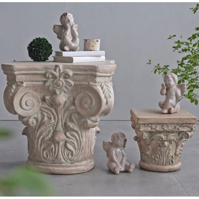 طاوله جانبيه بتصميم تاج عمود روماني متوفر الحجمين 7565 طاوله جانبيه بتصميم تاج عمود روماني متوفر الحجمين 7565