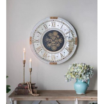 ساعة دائرية مرايا جداري على الطراز الاروبي 7478 ساعة دائرية مرايا جداري على الطراز الاروبي 7478