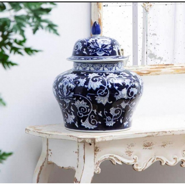 فازة سيراميك بنقوش جميلة مثالي لديكور المنزل 7511