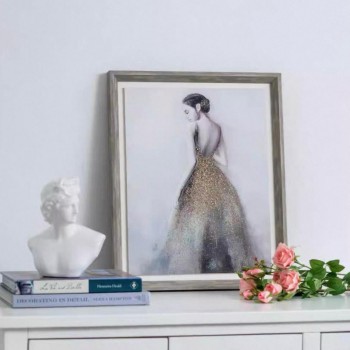 لوحة جداري كالنفس باطار خشبي 7746