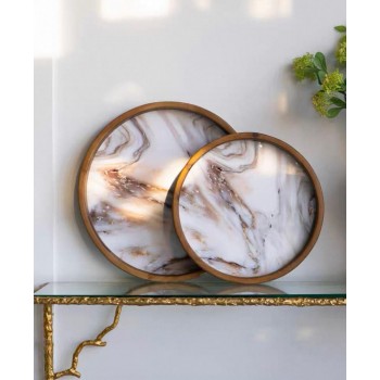 طقم صينية خشب رخامية فاخره 2قطعه بحجمين 7663 طقم صينية خشب رخامية فاخره 2قطعه بحجمين 7663