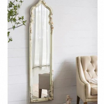 مرايا مصنوعة من الخشب الطبيعي حفر يدويا شابي شيك ستايل7735