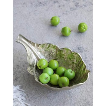 صحن تقديم  بتصميم ورق نبات جميل 7666