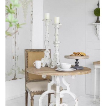 شمعدان أبيض معتق بتصميم روماني مثالي لديكور المنزل متوفر الحجمين 7404 شمعدان أبيض معتق بتصميم روماني مثالي لديكور المنزل متوفر الحجمين 7404