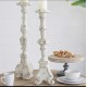 شمعدان  أبيض معتق بتصميم روماني مثالي لديكور المنزل متوفر الحجمين 7404
