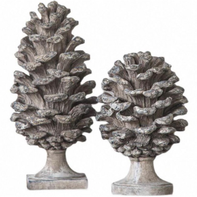 تحفة ثمرة الصنوبر فاخره ملائمه لغرفة المعيشه متوفر الحجمين 7582