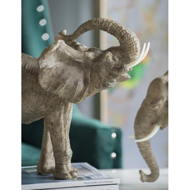 تحفة فيل بأنياب فايبر ملائم لديكور المنزل 7567