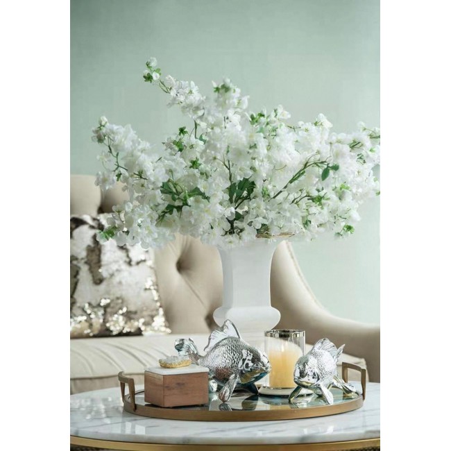 فازة سيراميك بتصميم أوربي ملائم لديكور المنزل متوفر الحجمين 7498