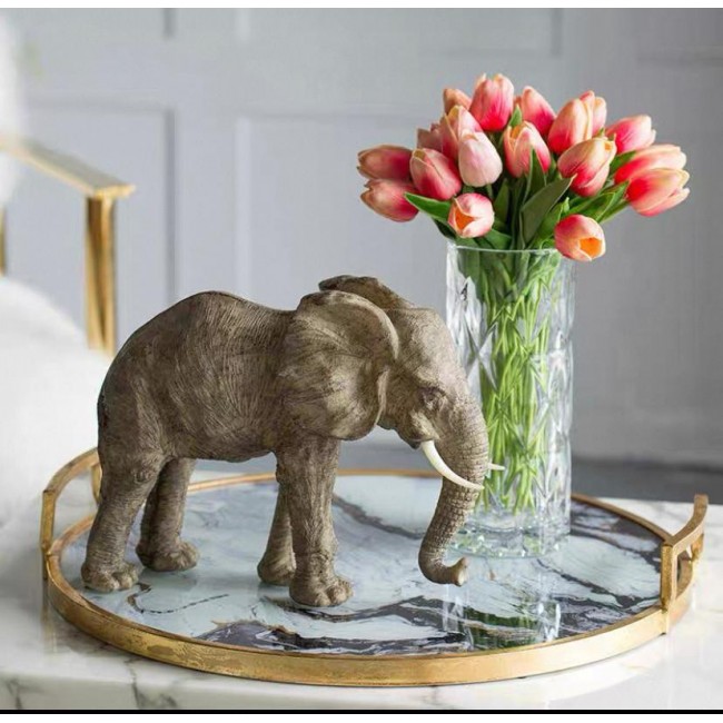 تحفة فيل من راتنج مثالي لديكور المنزل 7566