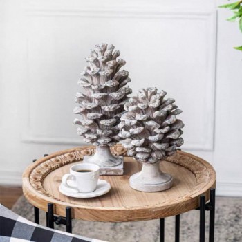 تحفة ثمرة الصنوبر فاخره ملائمه لغرفة المعيشه متوفر الحجمين 7582