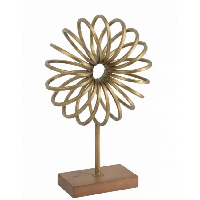 تحفة معدن بتصميم الورد بقاعده خشبيه بستايل أنيق 7671 تحفة معدن بتصميم الورد بقاعده خشبيه بستايل أنيق 7671