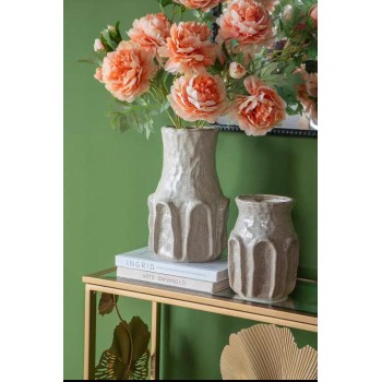 فازة سيراميك بستايل مودرن بلامسات أنيقه متوفر الحجمين  7457