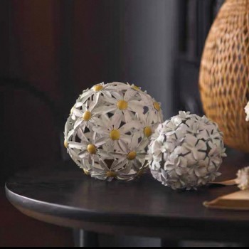 طقم معدن بتصميم كرة ورود أنيقه لديكور المنزل متوفر حجمين 8135