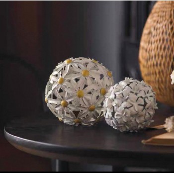 طقم معدن بتصميم كرة ورود أنيقه لديكور المنزل متوفر حجمين 8135