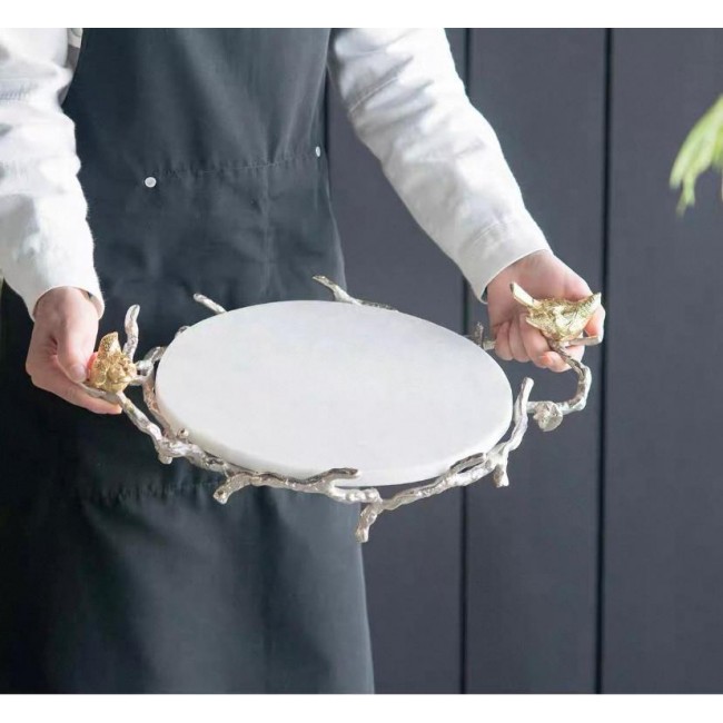 صينية تقديم رخامية بتصميم عصري فاخر 7602