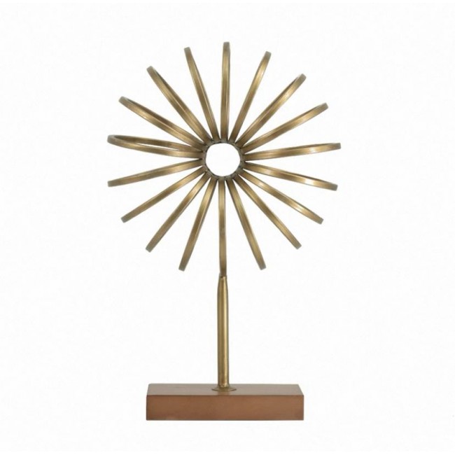 تحفة معدن بتصميم الورد بقاعده خشبيه بستايل أنيق 7671 تحفة معدن بتصميم الورد بقاعده خشبيه بستايل أنيق 7671