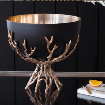 صحن تقديم مودرن معدن أسود فاخر 7430