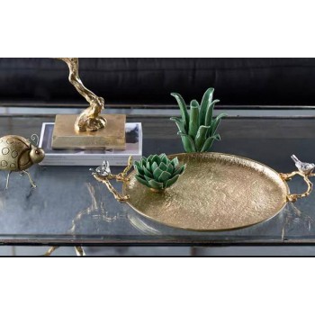 صينة تقديم معدن بتصميم اغصان شجر بتصميم عصري 7601