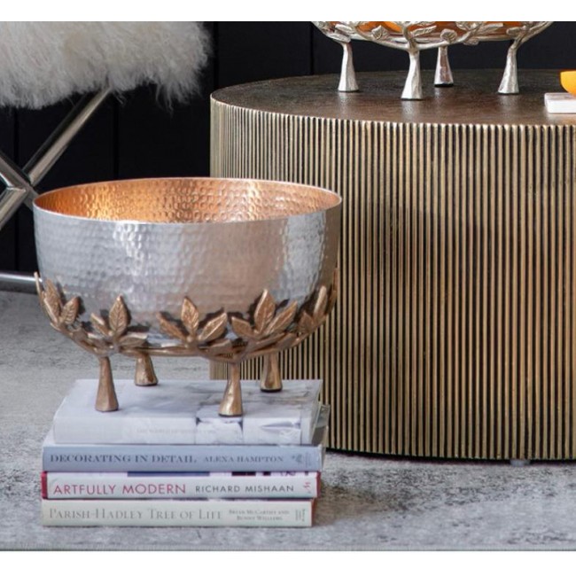 صحن تقديم معدن مطروق يدويا على الطراز الاروبي 7429