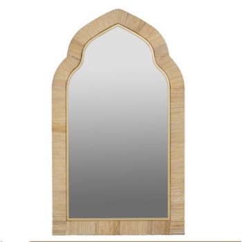 مرايا جداري بإطار خشب طبيعي على الطراز الاروبي 7740