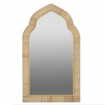 مرايا جداري بإطار خشب طبيعي على الطراز الاروبي 7740