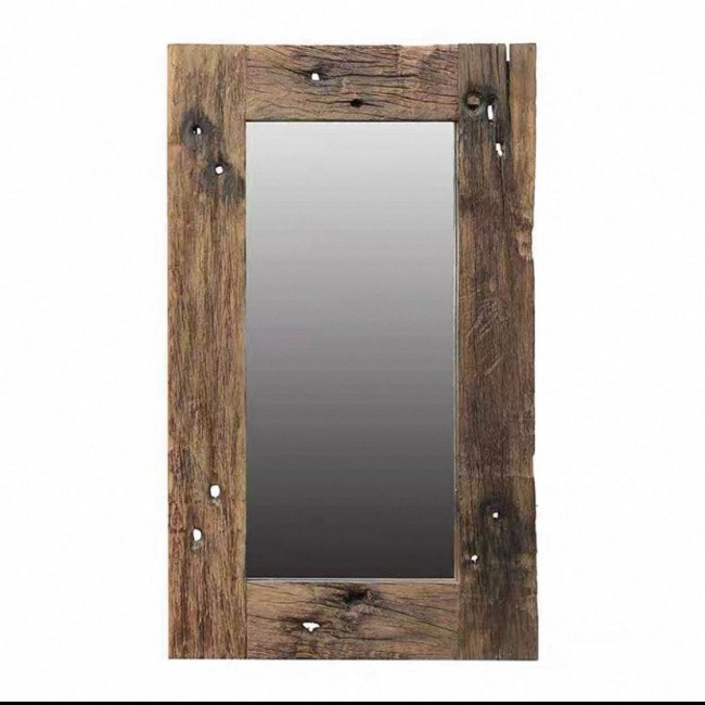 مرايا جداريه باطار خشب معتق طبيعي بتصميم ريفي انيق L7739 مرايا جداريه باطار خشب معتق طبيعي بتصميم ريفي انيق L7739