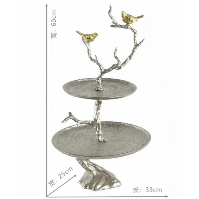 حامل حلويات وفاكه معدن بتصميم اغصان شجر 7600