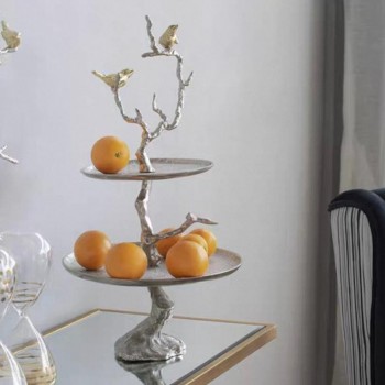 حامل حلويات وفاكه معدن بتصميم اغصان شجر 7600