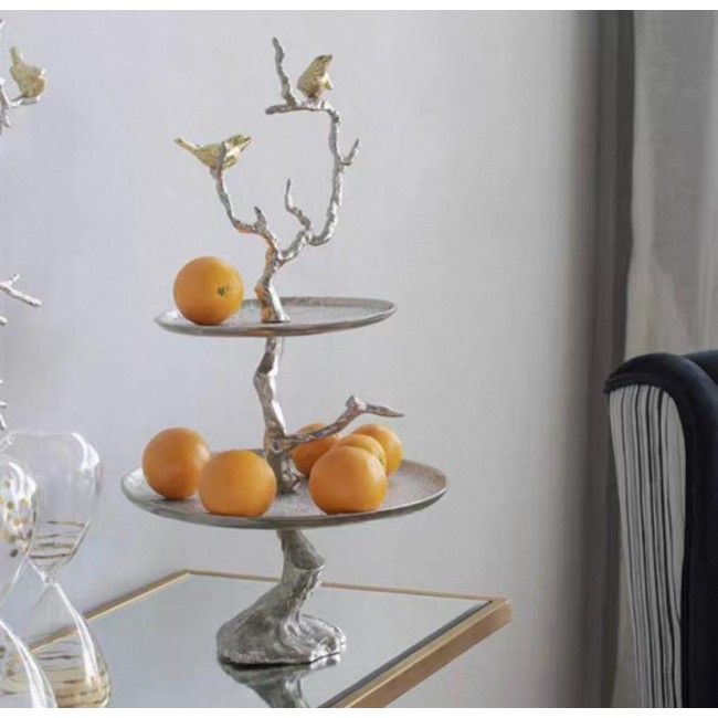 حامل حلويات وفاكه معدن بتصميم اغصان شجر 7600