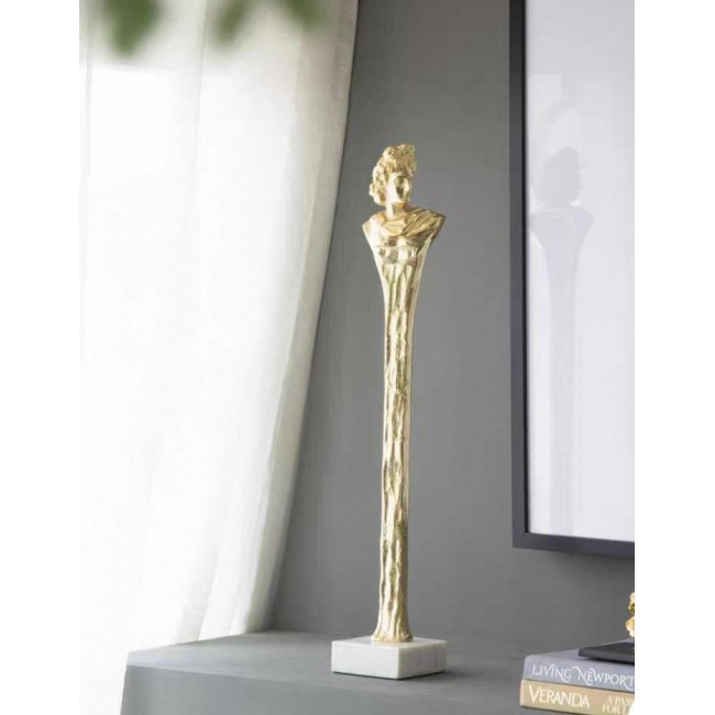 تحفة روماني معدن بقاعدة رخامية مثالي لديكور المنزل متوفر شكلين 7426